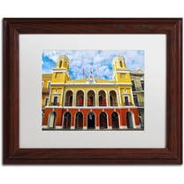 Trademark Fine Art "Alcaldia de San Juan" Canvas Art by CATeyes, White Matte, Wood Frame