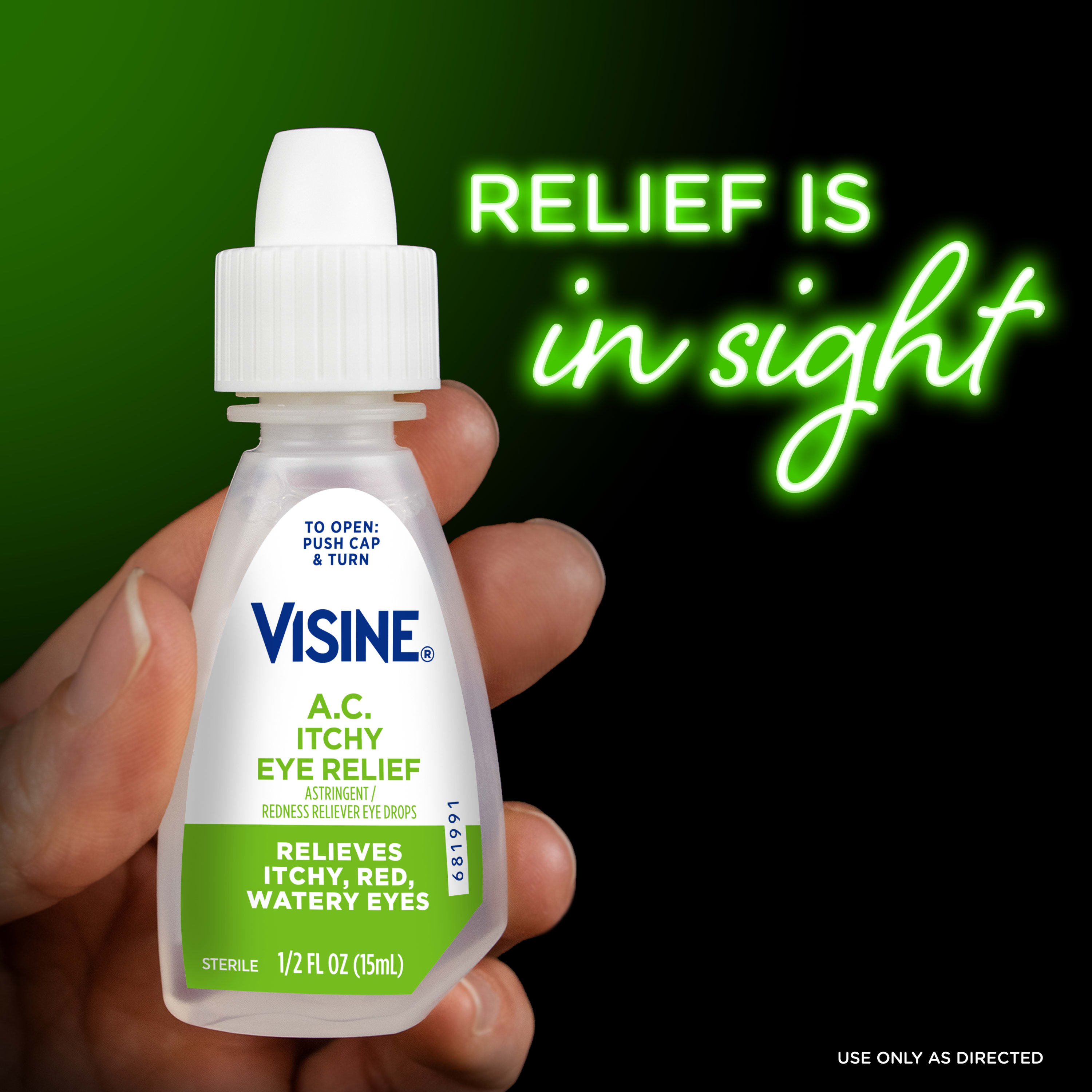 Visine A.C. Itchy Eye Relief Eye Drops, 0.5 fl. oz - image 3 of 13