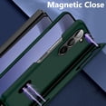 thumbnail image 3 of for Samsung Galaxy Z Fold 5 Case [Hidden Magnetic Kickstand], Z Fold 5 5g Kickstand Phone Case Slim Hard PC Bumper Shockproof Support Wireless Charging Z Fold5 5g Stand Case Green, 3 of 11