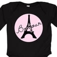 thumbnail image 4 of Inktastic Bonjour Girls Long Sleeve Baby Bodysuit, 4 of 5