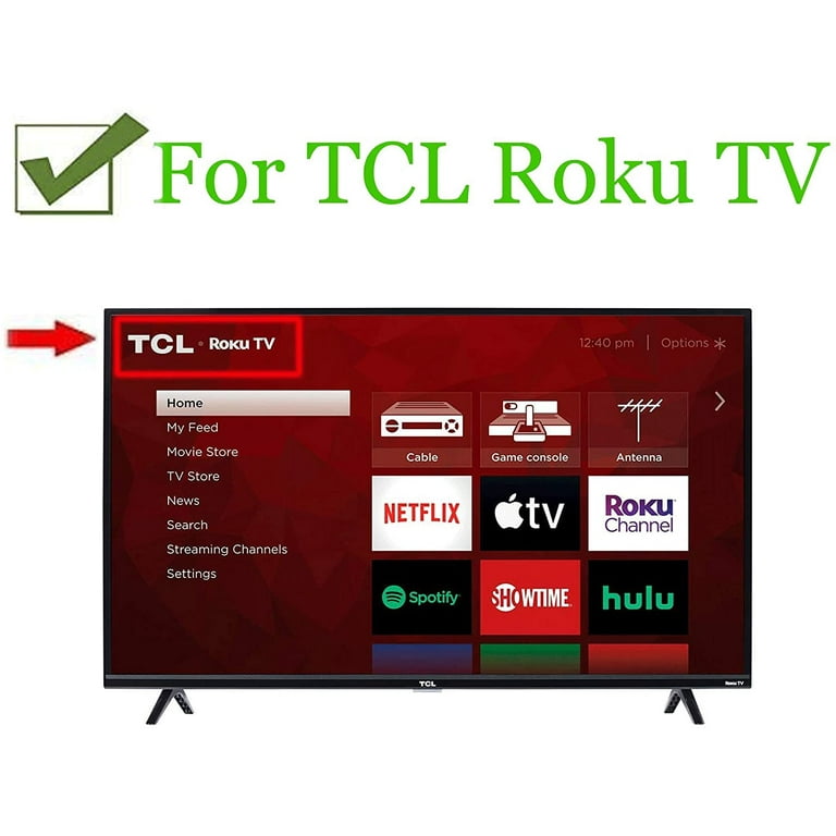 Original TCL Roku RC280 TV Remote Control with Built in Netflix Vudu CBS Sling Shortcuts fit for 55S425 49S403 65S405 49S515 65S423 40S305 43S325 43S425 43S423 75S435 50S425 50S423 32S325 55S423 50S53