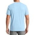 thumbnail image 4 of TOMVIGX Workout Shirts for Men Short Sleeve Quick Dry Uv Protection Fishing Gym Shirts Lightweight Breathable Crew Neck Moisture Wicking Shirts Light Blue XL, 4 of 6