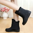 thumbnail image 6 of Women Winter Waterproof Anti-Slip Plush Lining Mid Calf Snow Boots Warm Shoes, 6 of 8
