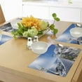 thumbnail image 4 of Ambesonne Summer Place Mats Set of 4, Oia Village in Santorini, Standard Size, Blue and White, 4 of 6
