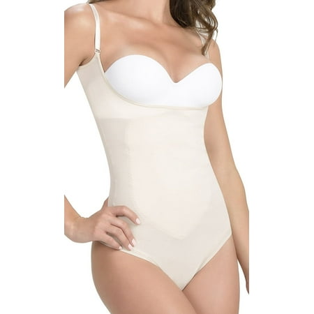 Girdle Shapewear Bodysuit-Faja Colombiana Fresh and Light Plus-Size Open-Bust Bodysuit Panty With Adjustable Straps-Shapewear Bodysuit For Women