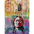 thumbnail image 2 of Dean Russo Collection 14x18 Gold Ornate Wood Framed with Double Matting Museum Art Print Titled - Sitting Bull purple, 2 of 4
