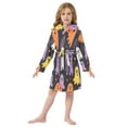 thumbnail image 6 of FORMRS Niños Bathrobe Unisex Hooded Robe Soft Plush Pajamas Sleepwear, Size 2-3T, Yellow Halloween Ghosts, 6 of 7