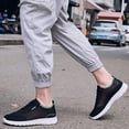 thumbnail image 4 of Men Hiking Sneakers Wide Toe Non S𝗅ip Mesh Breathable Shoes Comfortable Cushion Jogging Shoe Lightweight 𝖫a𝖼e Up Athlet𝗂c Shoes Summer Outdoor Walking Sport Shoes, 4 of 7