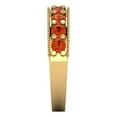 thumbnail image 4 of 0.81 ctw Wedding Band for Women - 14K Yellow Gold Simulated Red Diamond Stackable Eternity Ring, 4 of 6