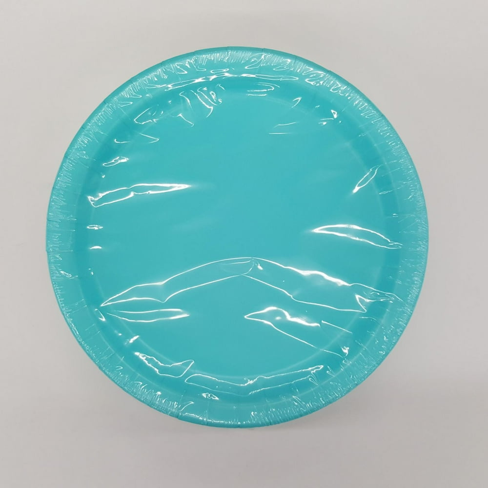 Teal Paper Dinner Plates, 9in, 55ct