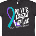 thumbnail image 4 of Inktastic Never Stop Fighting Suicide Prevention Awareness Ribbon T-Shirt, 4 of 5