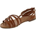 thumbnail image 2 of Breckelles Indio-11 Women Leatherette Open Toe Strappy Slingback Wrap Sandal, 2 of 4