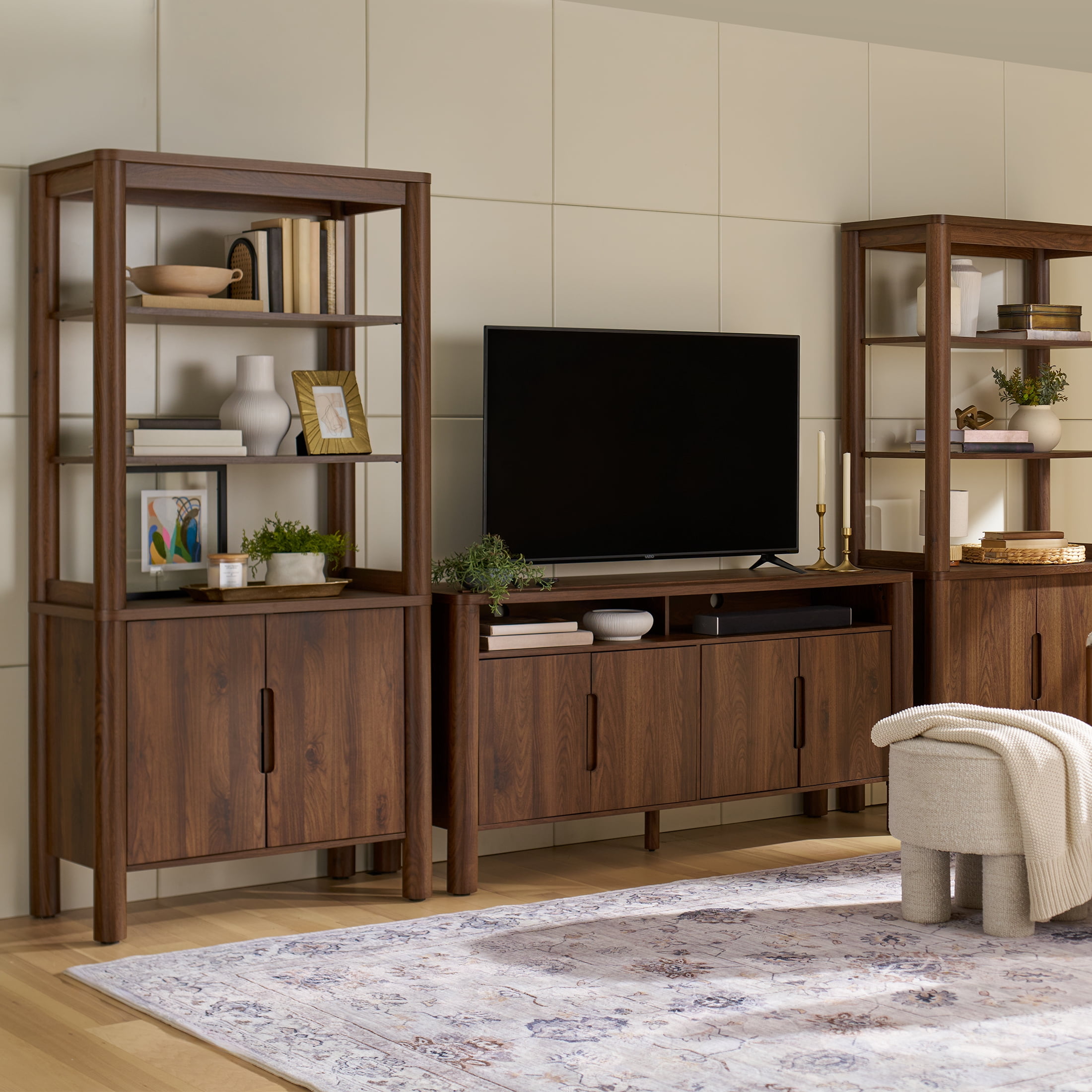 Better Homes & Gardens Adlin TV Stand for TVs up to 70", Walnut Finish