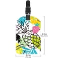 thumbnail image 6 of Square 2Pack PU Leather Pineapple Cruise Luggage Tag with Privacy Cover and Name ID Tag for Travel Handbags Backpacks Luggage Tags, 6 of 6
