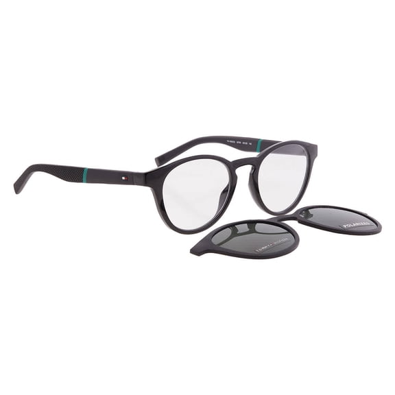 Tommy Hilfiger Polarized Green Clip-On Oval Men's Eyeglasses TH 1902/CS 0807/UC 50