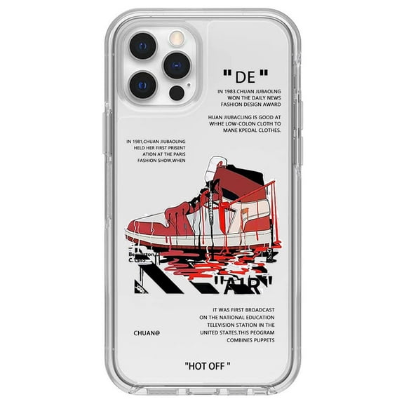 Hot Off Crystal Clear Designed for iPhone 14 14Plus 14Pro 14Promax, White Clear,Sport Shoes Pattern[Not Yellowing] [Military Drop Protection] Shockproof Protective Phone Case for iPhone 14 PRO MAX