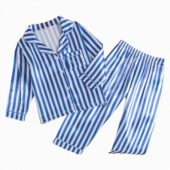 Unisex Kids Pajamas Set Long Sleeve Cotton Sleepwear Lounge Set,wrinkle‑resistant 6-12 Months 12-24 Months 2t 3t 4t 5t 6t 7t 8t 9t Children 18-24 Months