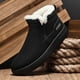 thumbnail image 5 of Botas de invierno para hombre, botas de nieve impermeables de piel para hombre, zapatos de algodón cálidos y cómodos de alta calidad, zapatillas informales antideslizantes para exteriores, 5 of 5