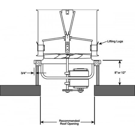 

DAYTON 7A880 Exhaust Vent 42 In