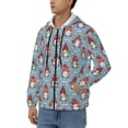 thumbnail image 3 of Goofa Snowflake Christmas gnome Pattern Mens Full-zip Hoodie, Zip-up Pullover Hooded Sweatshirt, Kangaroo Pocket Hoodie Ideal for Daily Wear, Travel, and Home-XX-Large, 3 of 5