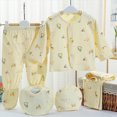 thumbnail image 2 of Baby Layette Gift Set Boy Boy Layette Set Unisex Baby Clothes 5 Piece Cartoon Elephant Print Layette Sets Cotton Clothes Gift Set Kaprioy Toddler Suit for Boys 0-3 Months, 2 of 7