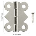 thumbnail image 2 of unbranded 48Set Retro Decorative Mini Hinges White Nickel Plated for Wardrobes, 2 of 5