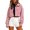 A-Pink382, variant on XIAONU Corduroy Turn-Down Collar Zip Bomber Jacket For Women Cropped Oversized Pocket Street Coat