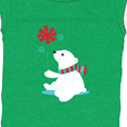 thumbnail image 4 of Inktastic Polar Bear With A Scarf, White Bear, Snowflakes Boys or Girls Baby Bodysuit, 4 of 5