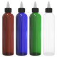 thumbnail image 1 of BRIGHTFROM Botellas aplicadoras con tapa giratoria, 8 onzas, multicolor, botellas de plástico vacías, boquilla negra, sin BPA, boquilla de apertura/cierre recargable, multiusos (4 piezas), 1 of 5