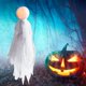 thumbnail image 4 of Cabeza de bruja brillante para Halloween, decoración de fantasma aterrador con las manos libres, utilería de terror para fiesta de jardín, al aire libre, 4 of 4
