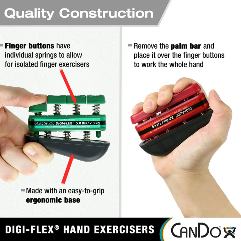 CanDo Digi-Flex hand exerciser - Black, x-heavy - Finger (9.0 lb) / hand (31.0 lb) CanDo Digi-Flex hand exerciser - Black, x-heavy - Finger (9.0 lb) / hand (31.0 lb)