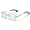 White flat, variant on Rimless Square Sunglasses HD Vision UV400 Protection Universal Fit Curved Temples Vintage Glasses For All Ages