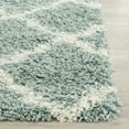 thumbnail image 4 of SAFAVIEH Dallas Logan Geometric Shag Runner Rug, Seafoam/Ivory, 2'3" x 8', 4 of 7
