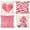 Pink C, variant on Pink Valentines Day Pillow Covers 18X18 Set of 4 Polka Dot Love Heart Truck for Valentines Day Decor Outdoor Valentine Decorative Throw Pillows Cushion Case Decorations for Couch