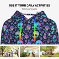 thumbnail image 4 of Kdxio Skull flower cute Print Womens Oversized Hoodies Sweatshirts Hooded Pullover Tops Sweaters Casual-Medium, 4 of 7