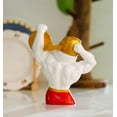 thumbnail image 2 of Lucky Cat Power Figurine - Gold Fortune Cat with Muscular Design | Resin Handmade Craft | Home & Office Decor, 2 of 6