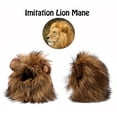 thumbnail image 6 of Lion Mane Wig for Cats, Funny Pet Cat Costumes for Halloween Christmas, Furry Pet Clothing Accessories (Size S, Melange brown), 6 of 7