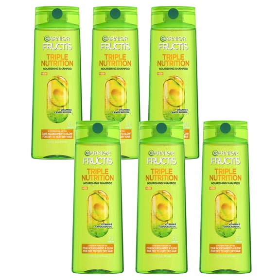Garnier Hair Care Fructis Triple Nutrition Fortifying Shampoo 12.5 oz (Pack of 6)