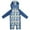 Blue, variant on Hienoo Baby Zip Hooded Swimsuit Long Sleeve Rash Guard Surfing Suit Upf 50  Bathing Suit, Sizes 1-6