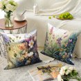 thumbnail image 5 of Dashan Spring Floral Throw Pillow Covers 18x18 Set of 4,Colorful Wild Flower Decorative Pillow Cases for Bedroom Sofa Couch, 5 of 5