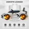 thumbnail image 4 of OUYAWEI 12V Ride On Sports Corvette Electric Car Remote Control LED Lights Music White Boys Girls, 4 of 7