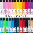 thumbnail image 2 of SXC Cosmetics 24-Color Gel Liner Set for Nail Art - With Built-in Thin Brush for Swirl Nail Designs and Soak-Off Gel Polish E22, 2 of 3