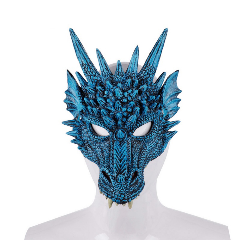 Funny Unisex Party Mask ,Cosplay Half Face Colourful Dragon Masks