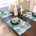 thumbnail image 6 of Placemats Set Of 4 / 6, Blue Conch Placemats For Dining Table Indoor/Outdoors Heat Resistant Washable Placemats 18" X 12", 6 of 8