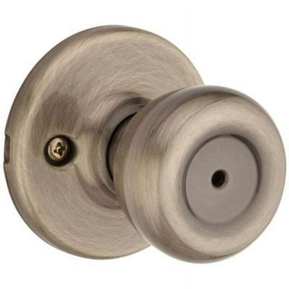 Kwikset Tylo Bed/Bath Knob,Antique Brass, 93001-869