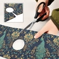 thumbnail image 6 of Yayeee Faucet Mat for Kitchen Sink 14.7" Diatomite Long Splash Guard Pad, Navy Blue Peacock Pattern, 2 Pack, 6 of 7