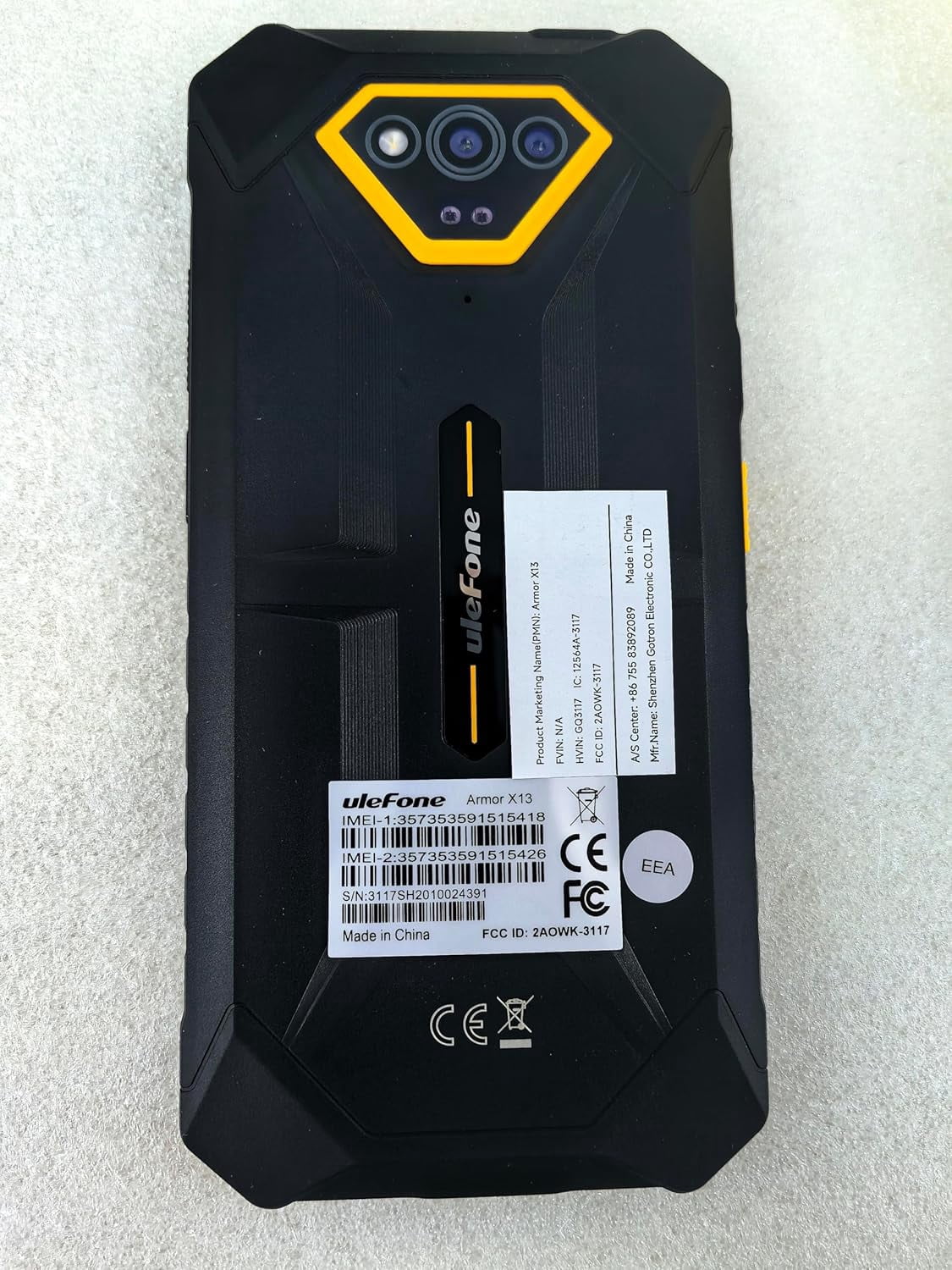 Ulefone Armor X13 Rugged Phone, 12 64GB, 50MP Rear Camera, 24MP Night Vision Camera, Android 15 OS Rugged Smartphone