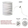 thumbnail image 2 of VBXOAE Pure Cotton Pre-Waxed Wick Set for DIY Candle Making,Lead-Free & Metal-Free,Long Burning Wick with Tabs,Ideal for Household Candles,Safe & Odorless, 2 of 6