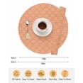 thumbnail image 6 of 15 Inch Round Placemats Set of 6, Orange Plaid Non Slip Heat Insulation PP Table Mats, Modern Farmhouse Simple Abstract Stripes Washable Place Mats for Kitchen Dining Party Table Decor, 6 of 7