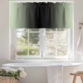thumbnail image 4 of Ombre Abstract Valances for Windows, 60 x 18in, Gradient Light Green and Black Rod Pocket Kitchen Valance Curtain Light Filtering Window Treatments for Living Room Bedroom, 1 Panel, 4 of 7
